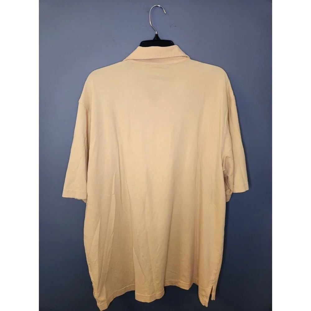 Peter‎ Millar Shirt Men's L Yellow Short Sleeve Polo Golf Sun Washed Mesh
